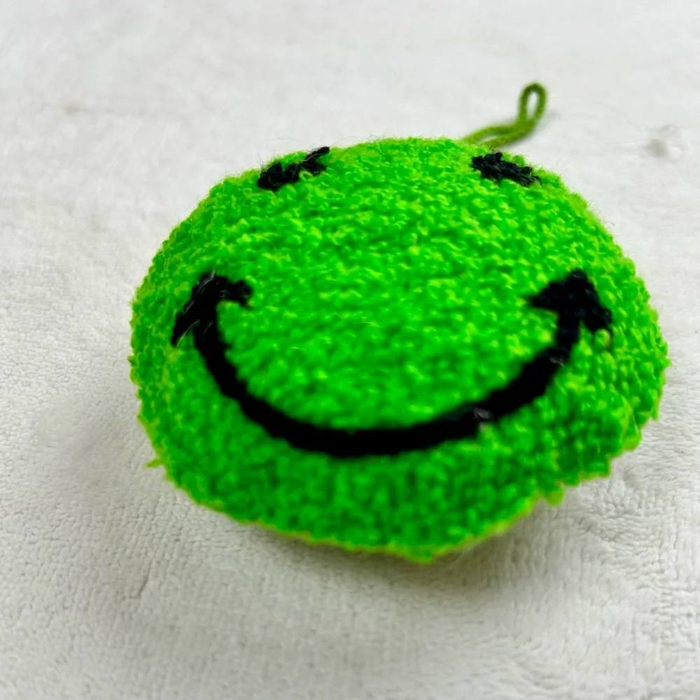 Christmas World Market Ornament Smiley Face Cheers New